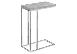 18.25" x 10.25" x 25.25" Grey Particle Board Metal Accent Table