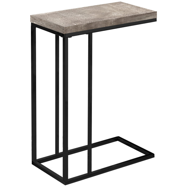 18.25" x 10.25" x 25.25" TaupeBlack Particle Board Metal Accent Table