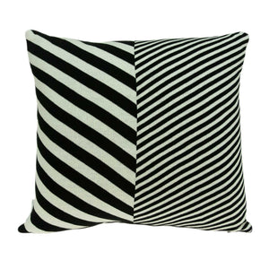 White and Black Pillow Cover With Down Insert