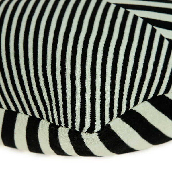 White and Black Pillow Cover With Down Insert