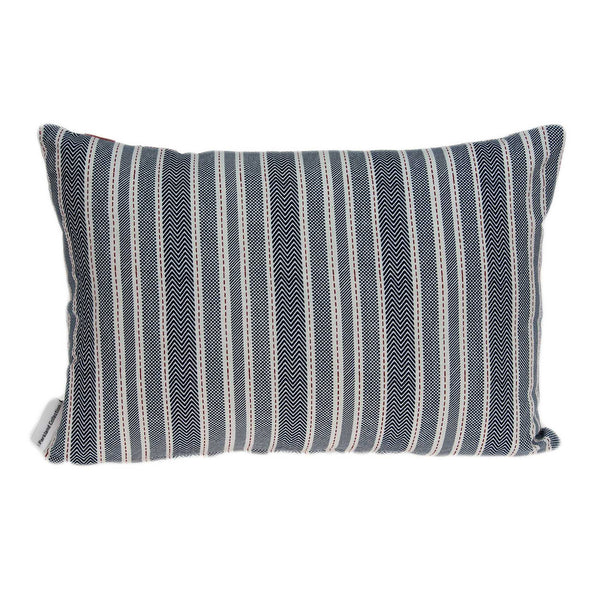 20" x 6" x 14" Nautical Blue Pillow Cover With Down Insert