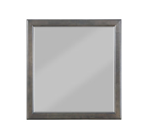 Classic Gray Wooden Mirror