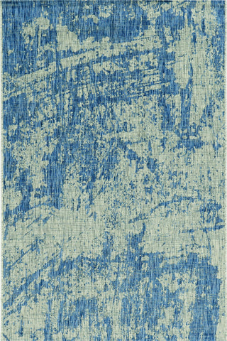 8' Round Grey or Denim Abstract Brushstrokes UV Treated Area Rug