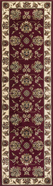 5' x 8' Red or Ivory Floral Bordered Area Rug