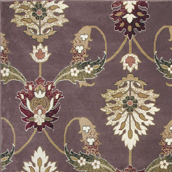 5' x 8' Plum Floral Vine Area Rug