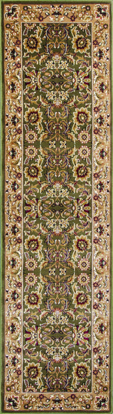 5' x 8' Green or Taupe Floral Bordered Area Rug