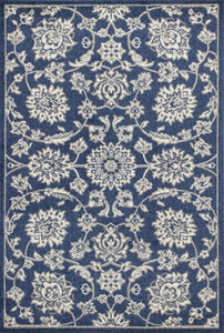 2' x 3' Denim Floral UV Treated Accent Rug