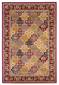 2'x3' Red Machine Woven Traditional Quatrefoil Indoor Accent Rug