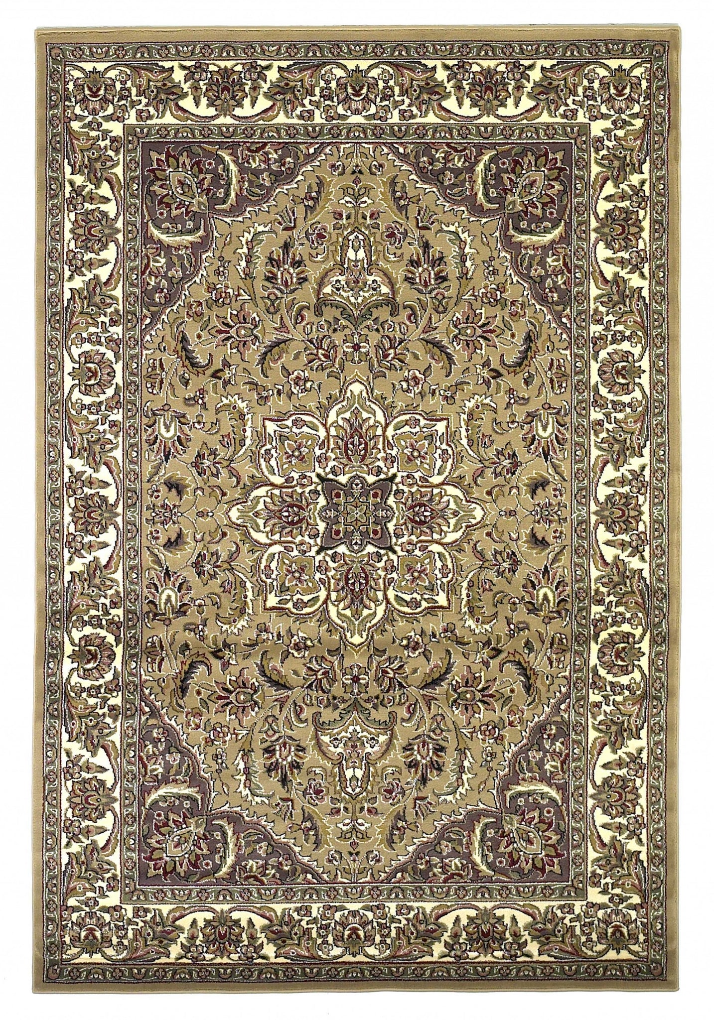 1' x 2' Polypropylene Beige or Ivory Area Rug