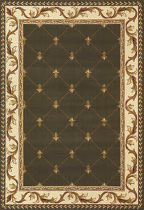 1' x 2' Polypropylene Green Area Rug