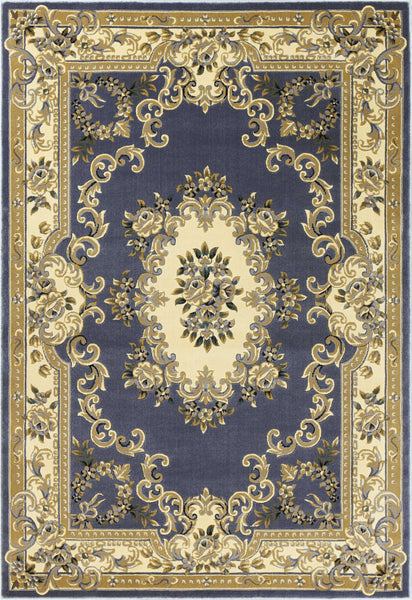 2' x 3' Polypropylene Blue Accent Rug