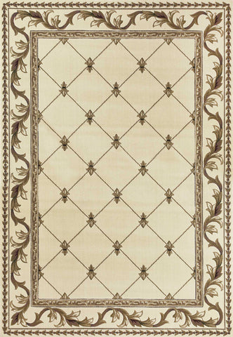 2' x 3' Polypropylene Ivory Accent Rug