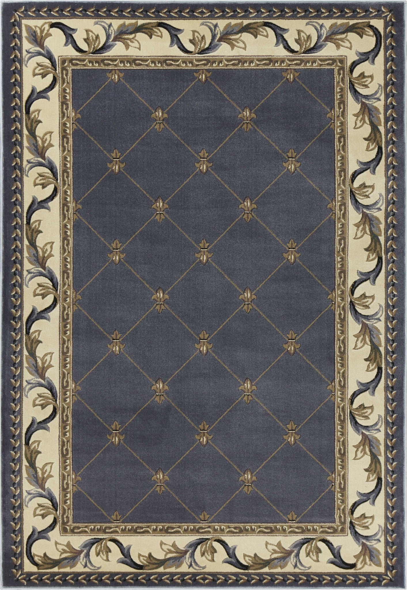 2' x 3' Polypropylene Blue Accent Rug