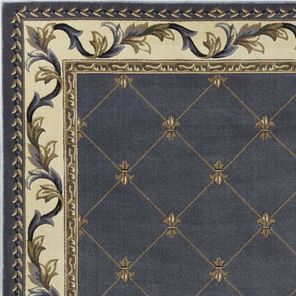 2' x 3' Polypropylene Blue Accent Rug