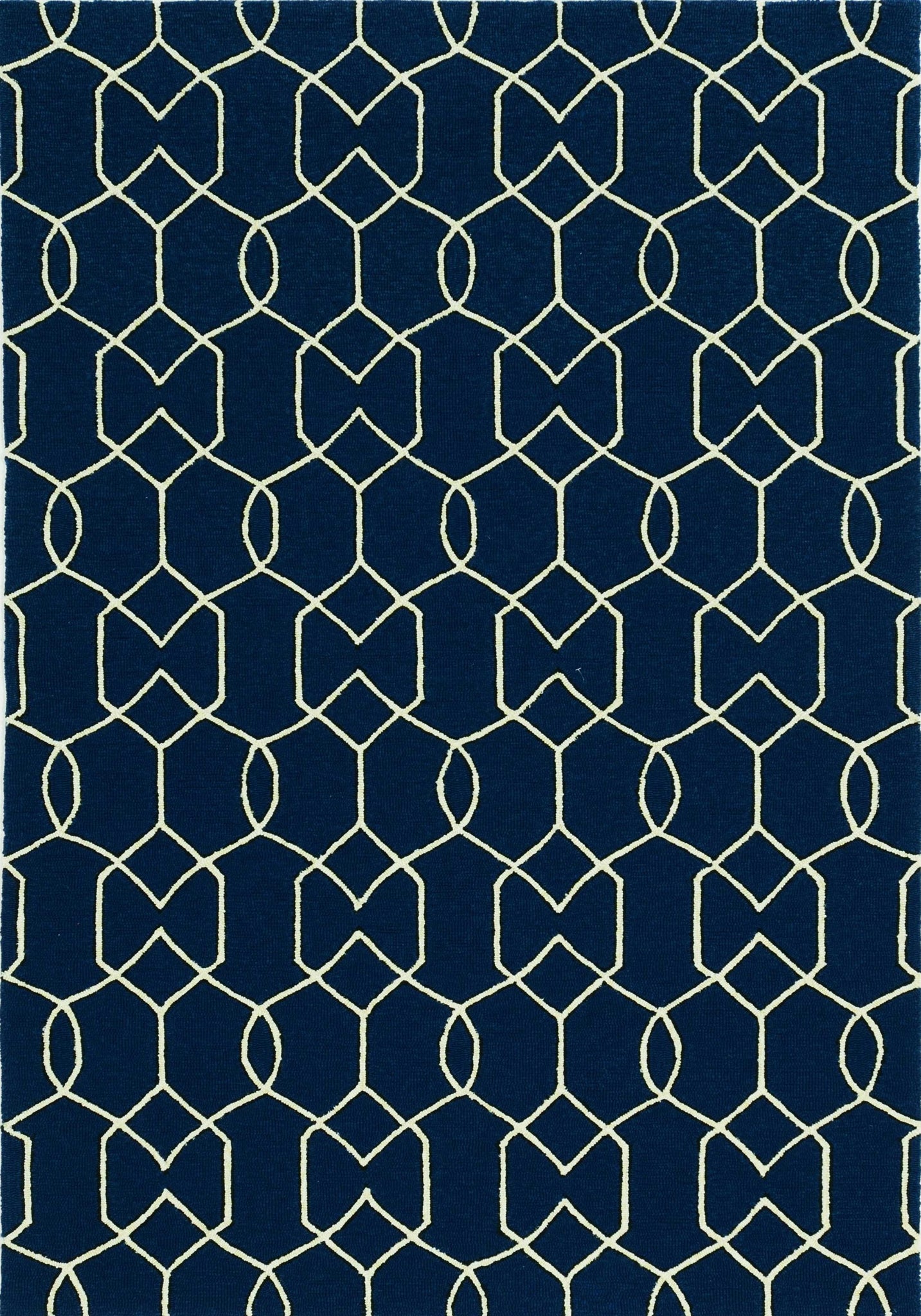 2' x 3' UV treated Polypropylene Navy Accent Rug