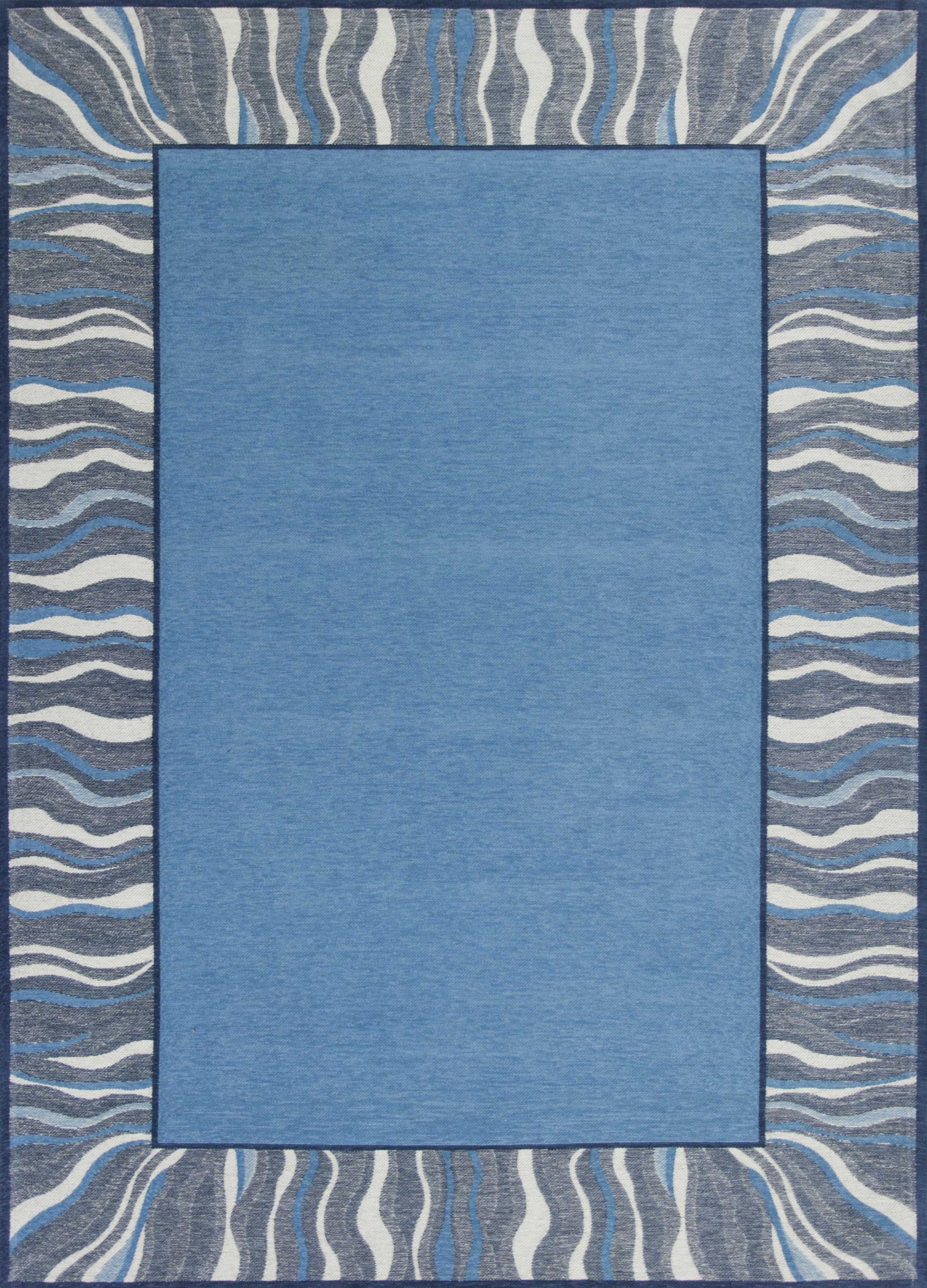 26" x 45" Polyester Denim Area Rug