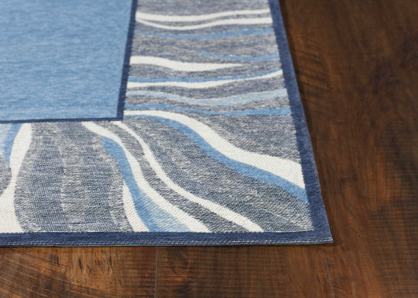 26" x 45" Polyester Denim Area Rug