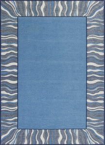 26" x 45" Polyester Denim Area Rug