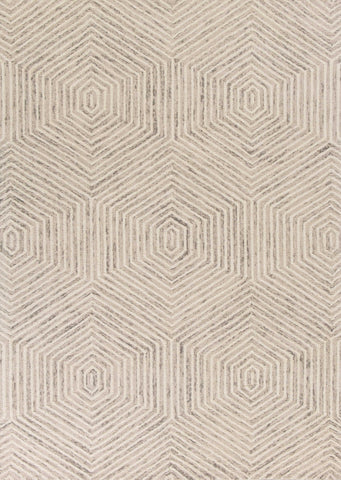 2' x 4' Wool Ivory Area Rug