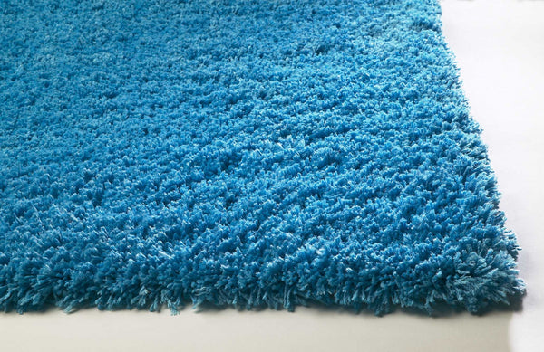 2' x 4' Polyester Highlighter Blue Area Rug