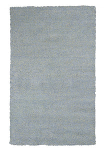 2' x 4' Polyester Blue Heather Area Rug