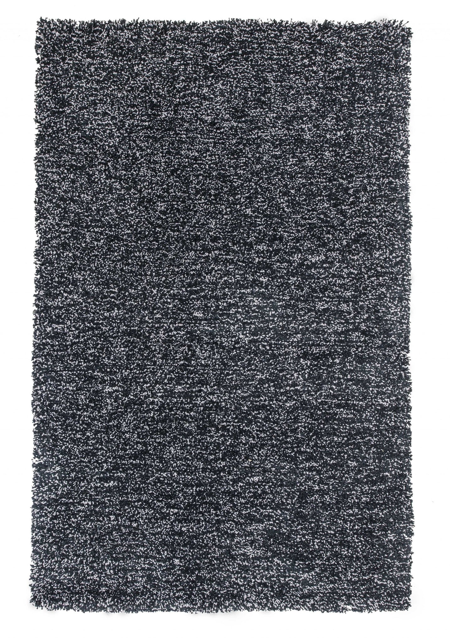 2'x4' Black Heather Indoor Shag Rug