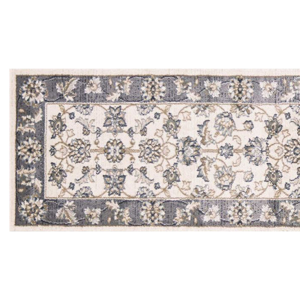 8' Ivory or Grey Polypropylene Runner Rug