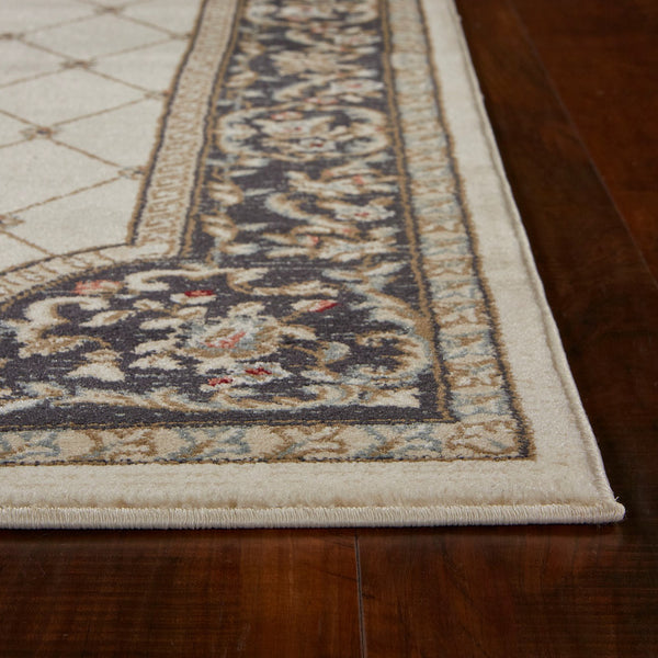 8' Ivory or Grey Polypropylene Runner Rug