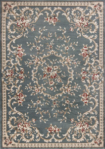 3'x5' Slate Blue Floral Indoor Area Rug