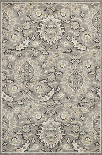 3' x 5' Grey UV Treated Polypropylene Area Rug