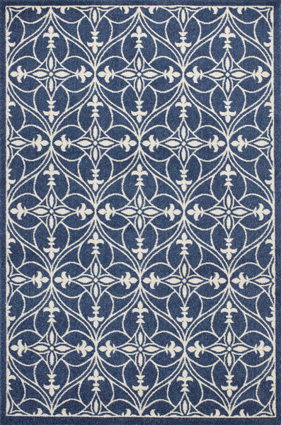 3' x 5' Denim UV Treated Polypropylene Area Rug