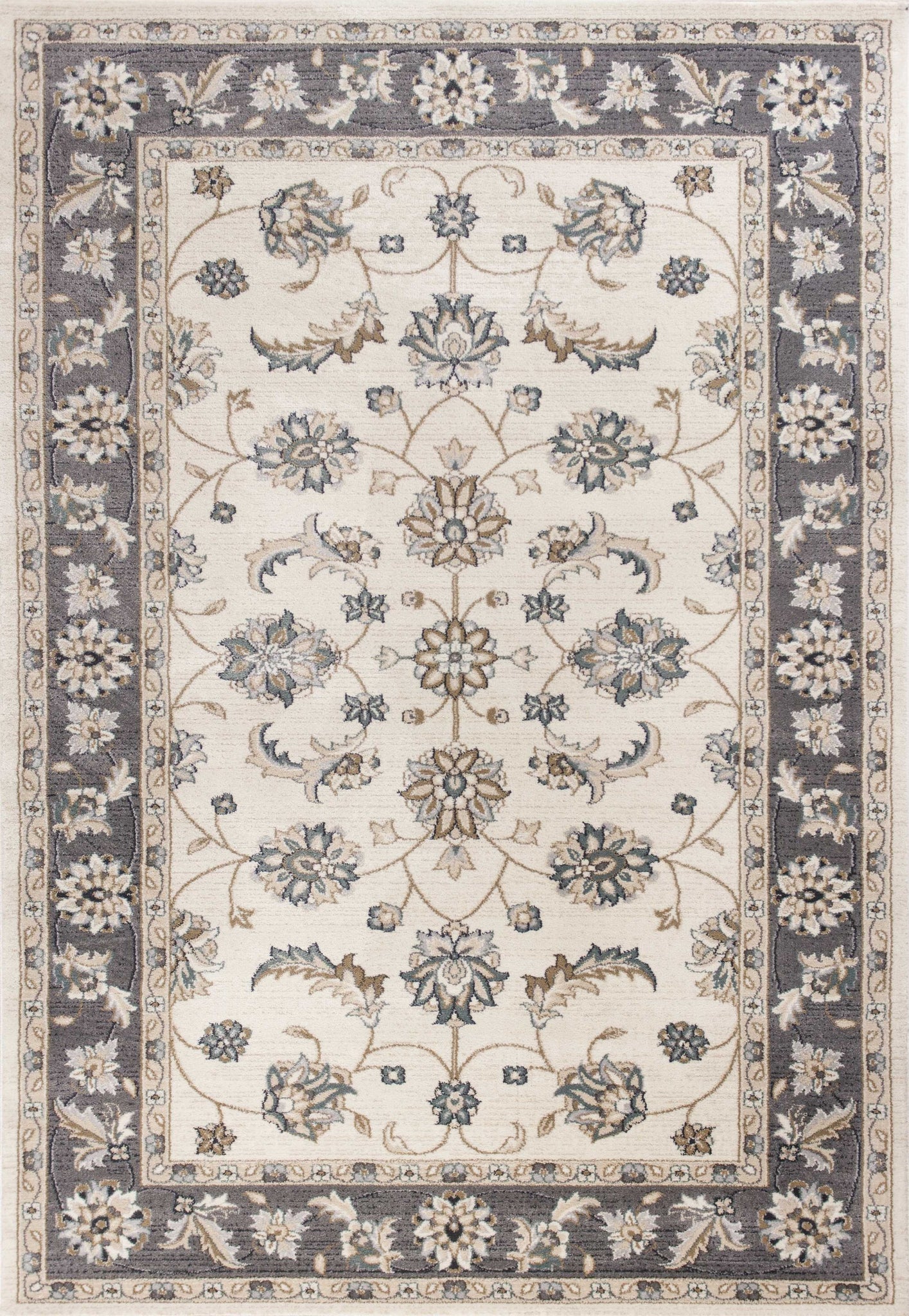 3' x 5' Ivory or Grey Polypropylene Area Rug