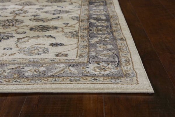 3' x 5' Ivory or Grey Polypropylene Area Rug