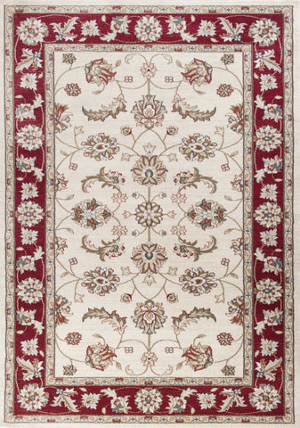 3'x5' Ivory Red Floral Indoor Area Rug