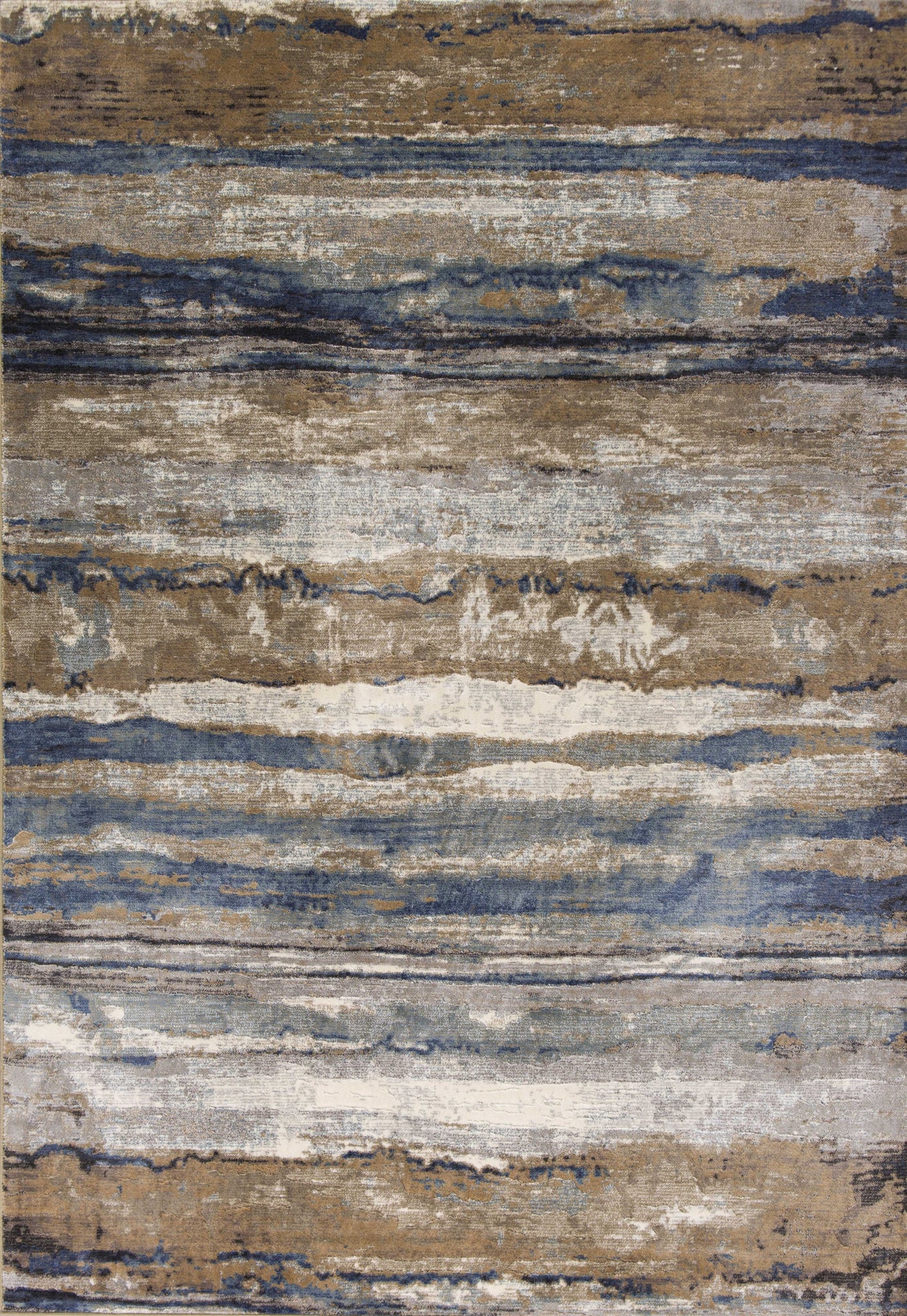 2' x 3' Viscose Ivory or Blue Accent Rug