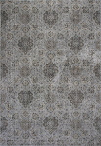 2'x4' Silver Machine Woven Floral Traditional Allover Indoor Accent Rug