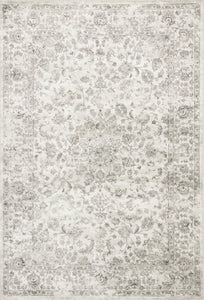 2' x 3' Viscose Silver Accent Rug