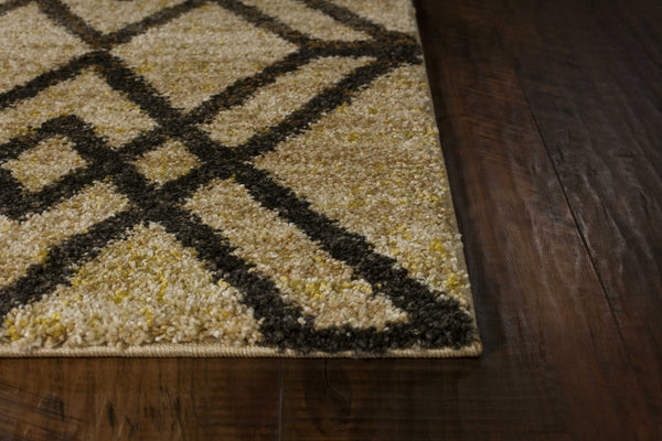 2'7" x 4'11" Polypropylene Brown Area Rug