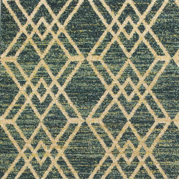 2'7" x 4'11" Polypropylene Teal Area Rug