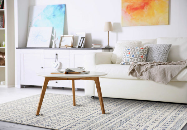 3' x 5' Ivory Geometric Pattern Area Rug