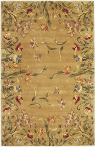 2' x 3' Gold Tulips Wool Accent Rug