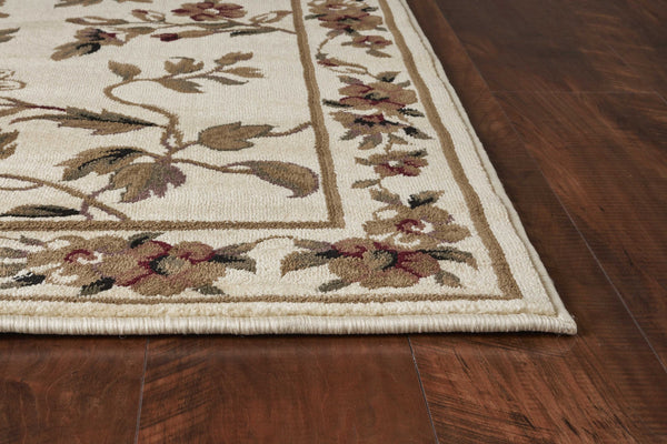 2' x 8' Ivory Floral Vine Runner Rug