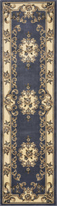 2' x 8' Blue Medallion Runner Rug