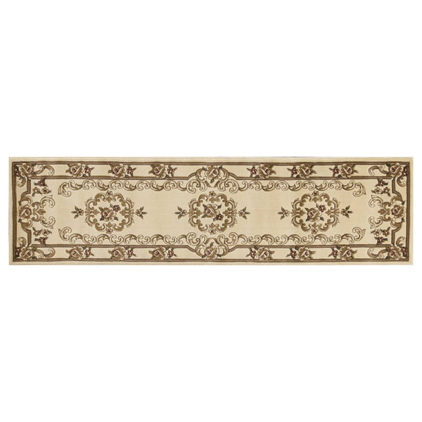 2' x 8' Ivory Medallion Runner Rug