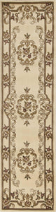 2' x 8' Ivory Medallion Runner Rug