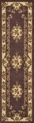 2' x 8' Plum or Ivory Medallion Runner Rug