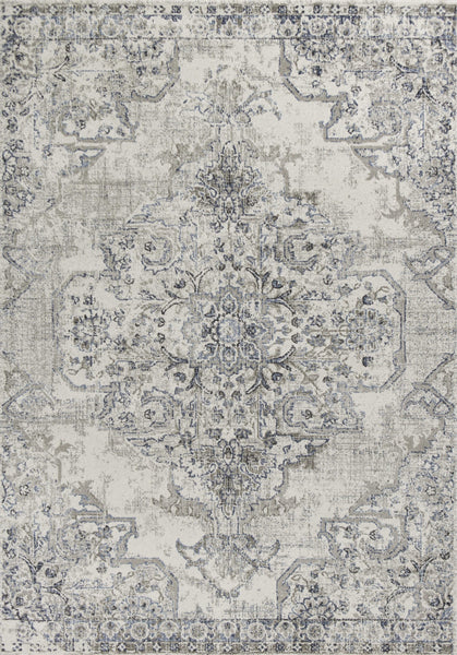 3' x 5' Ivory or Grey Medallion Area Rug