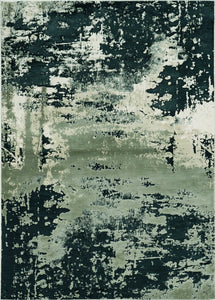 3' x 5' Silver Charcoal Abstract Area Rug