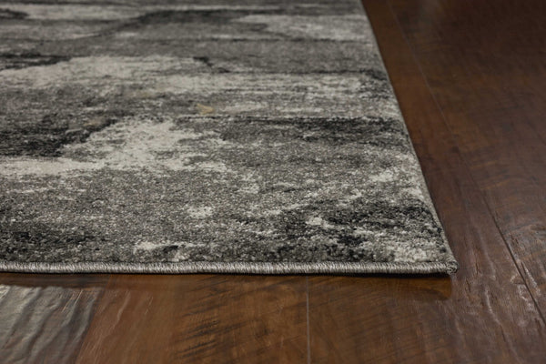 3' x 5' Grey Abstract Design Area Rug