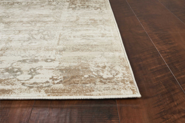 3' x 5' Beige Faded Medallion Area Rug